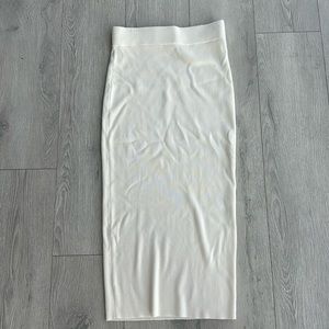 Open Edit Ivory Pencil Skirt